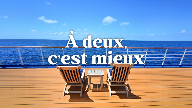 a two cest mieux chairs on the quai