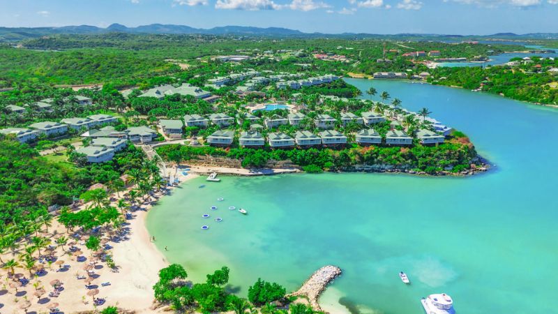 Antigua Verandah aerial beach