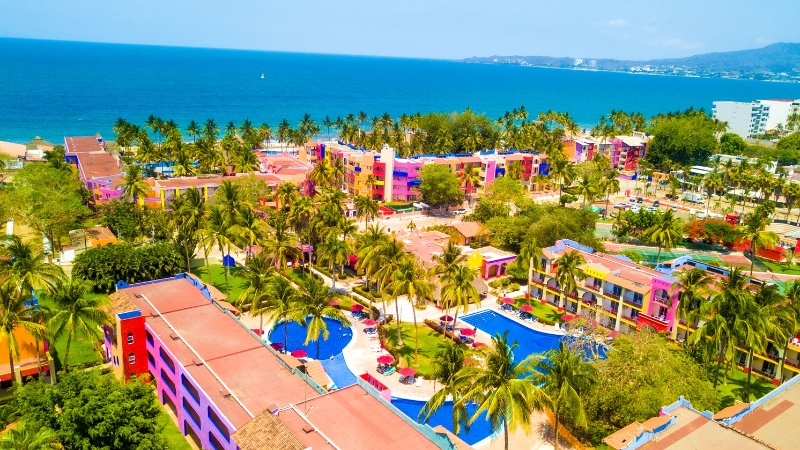 Aerial view of Grand Decameron Complex Bucerias