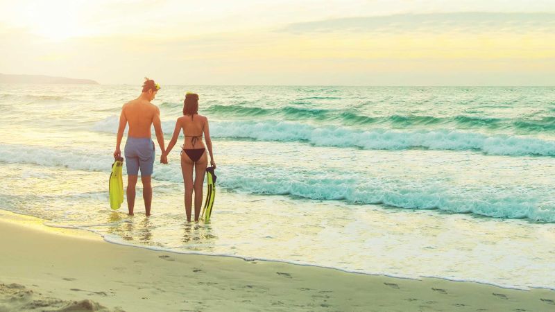 Plage pour couples