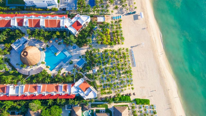 Viva Azteca Beach Pool Aerial