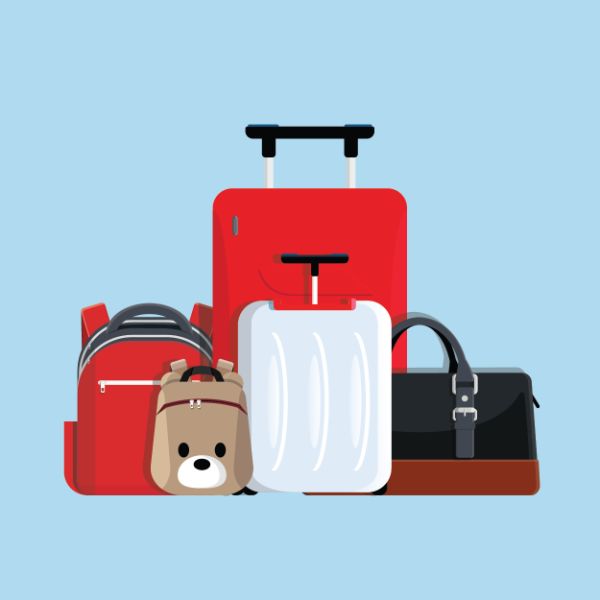 Bagages partagés en famille