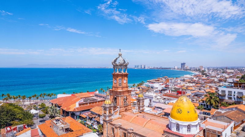 Vue aérienne de Puerto Vallarta