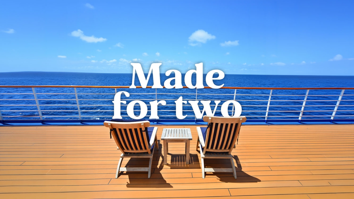 made for two chairs on a deck