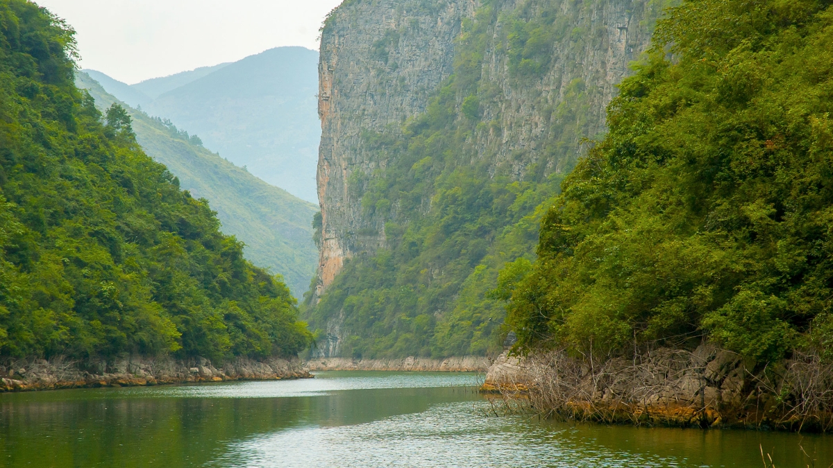 Panorama of China with Yangtze  River