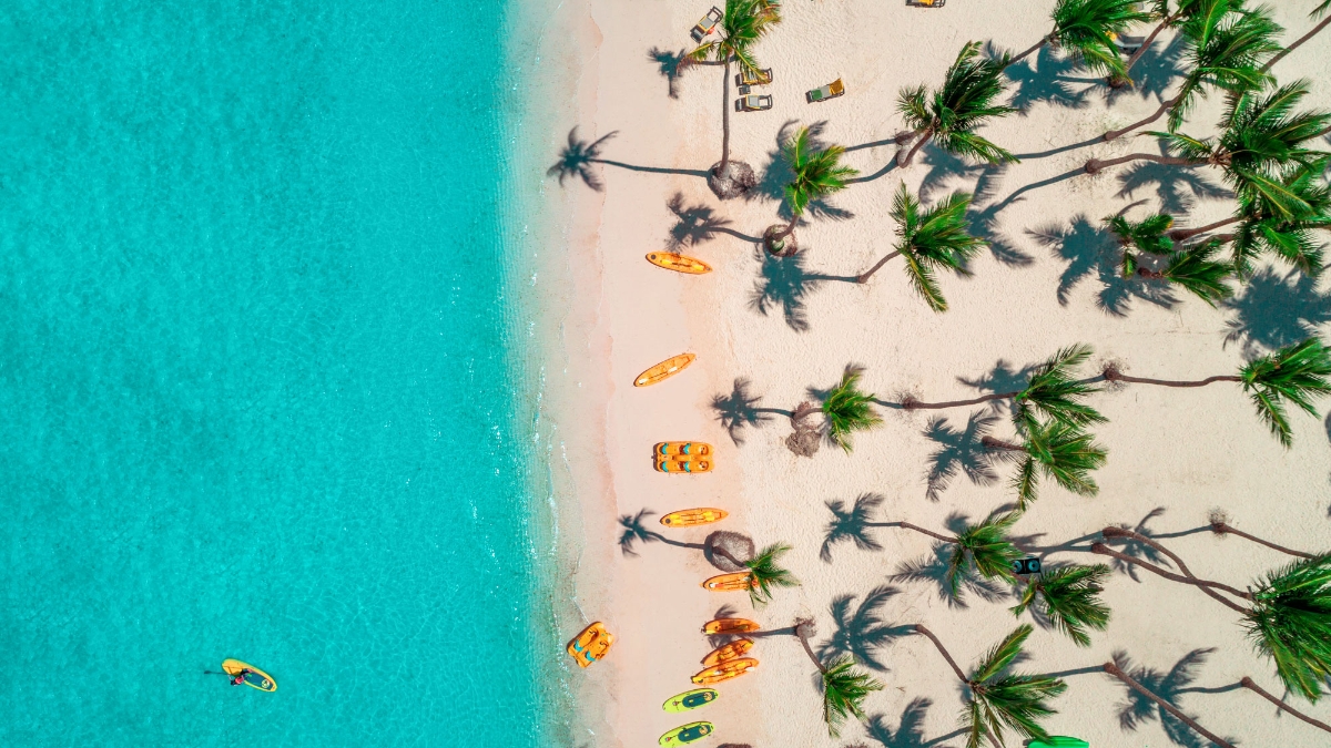 République dominicaine Parasol sur la plage