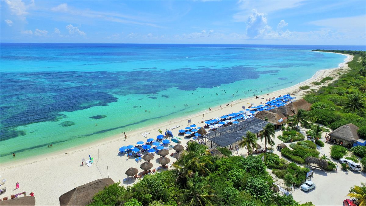 Vue aérienne de Cozumel