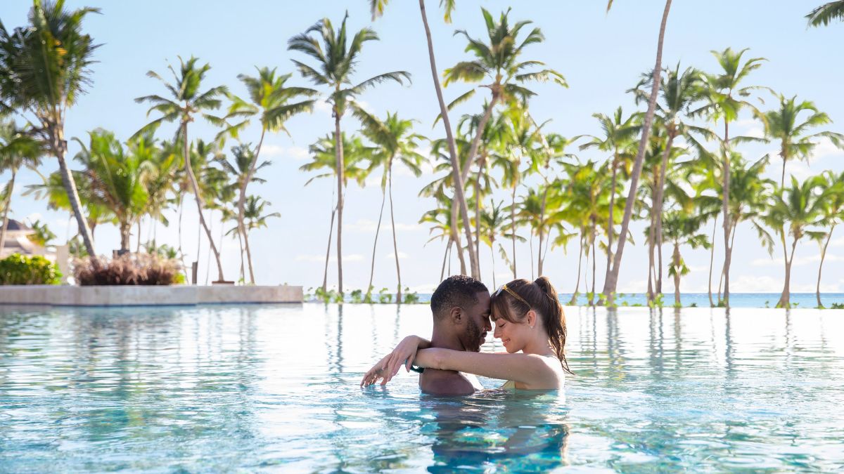 Couple in pool at Hyatt Zilara Cap Cana