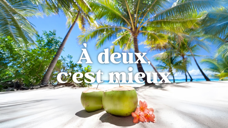 noix de coco à deux c'est mieux