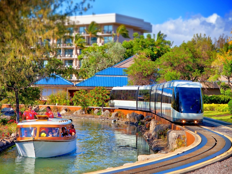 Tram and Boats