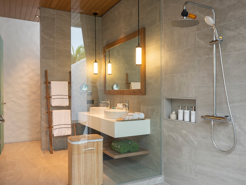 One Bedroom Wellness Villa Private Pool Bathroom