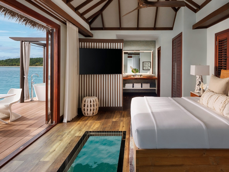 Blue Mahoe Overwater Villa Bedroom