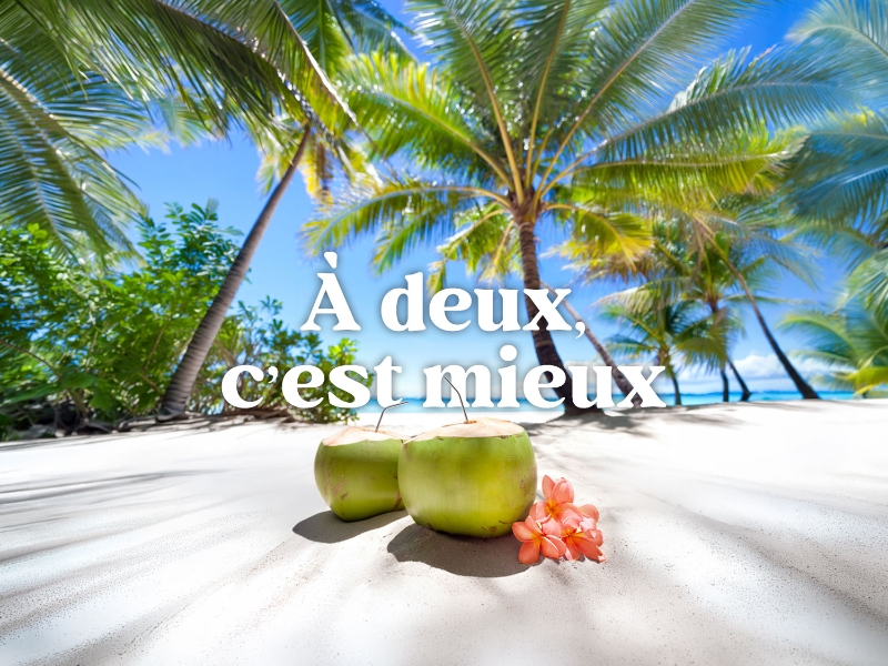 noix de coco à deux c'est mieux