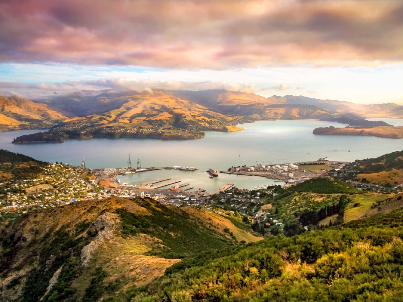 Lyttelton Harbor and Christchurch