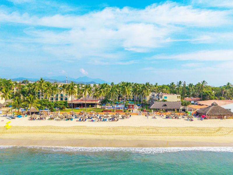 Resort beach view at Grand Decameron Complex Bucerias