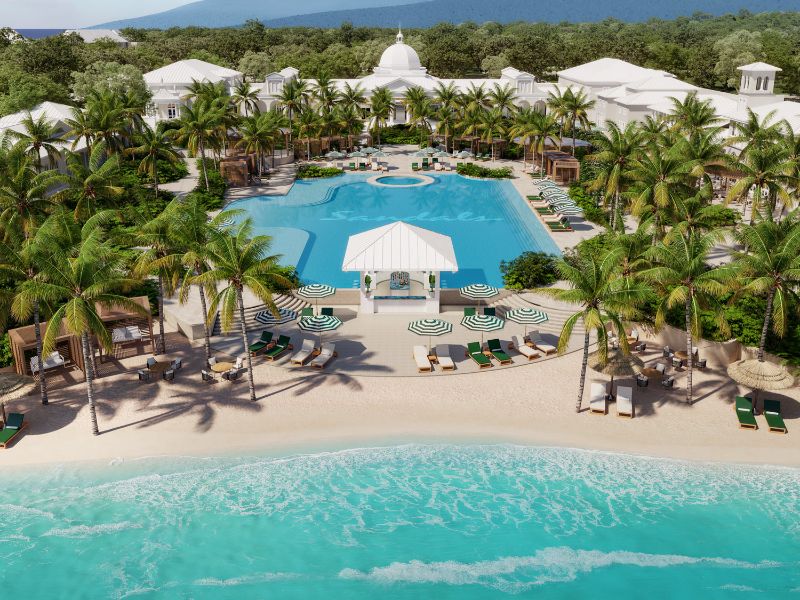 Sandals South Coast Main Pool Aerial