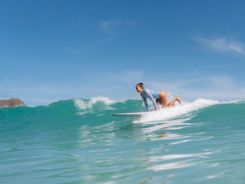 Surfing on Waikiki Beach