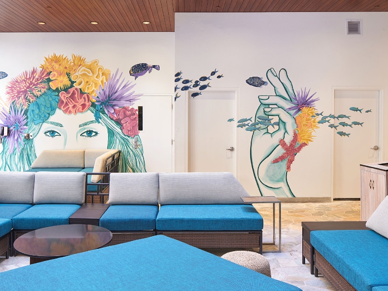 Courtyard mural