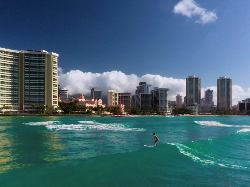 Surfing with a view