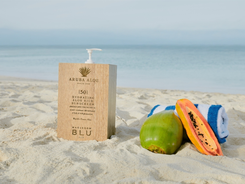 Designated Blu Beach Sunscreen Station