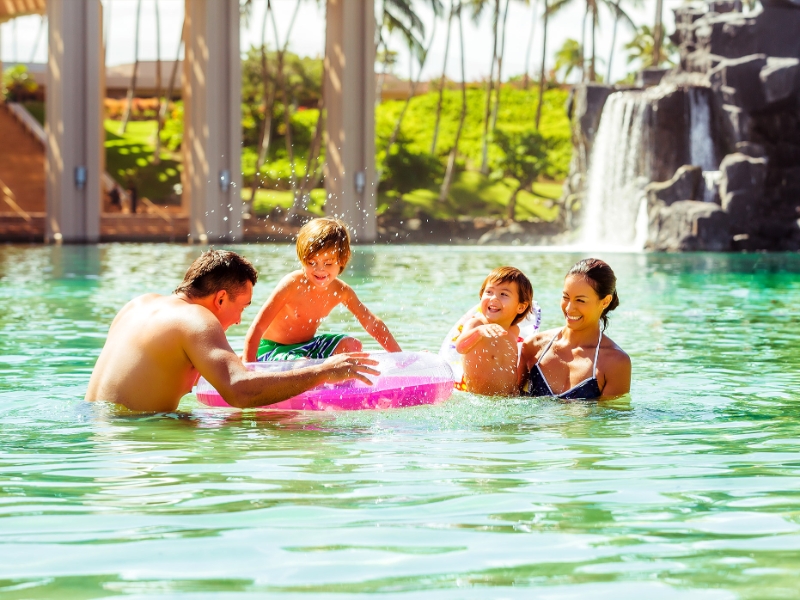 Family in Lagoon