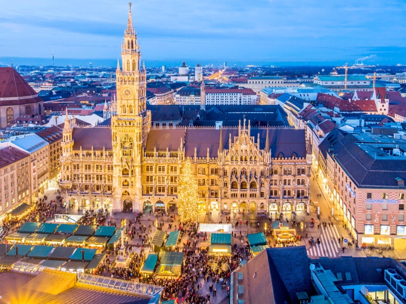 Christmas Market Aerial view