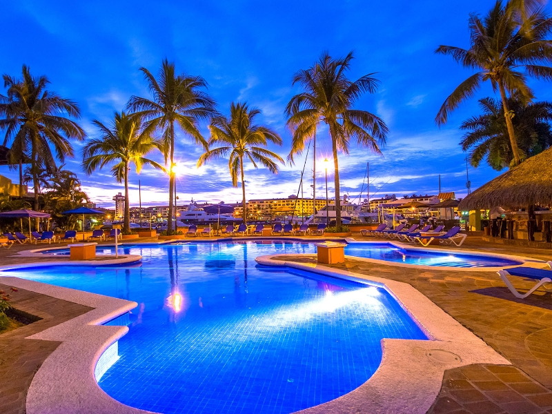 Pool at night