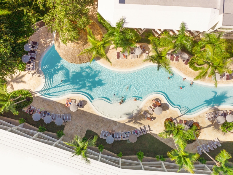 Impressive Premium Punta Cana Pool Aerial