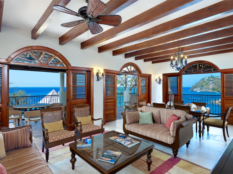 Living Room to Villa Suites