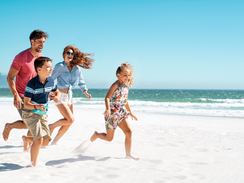 Family on Beach