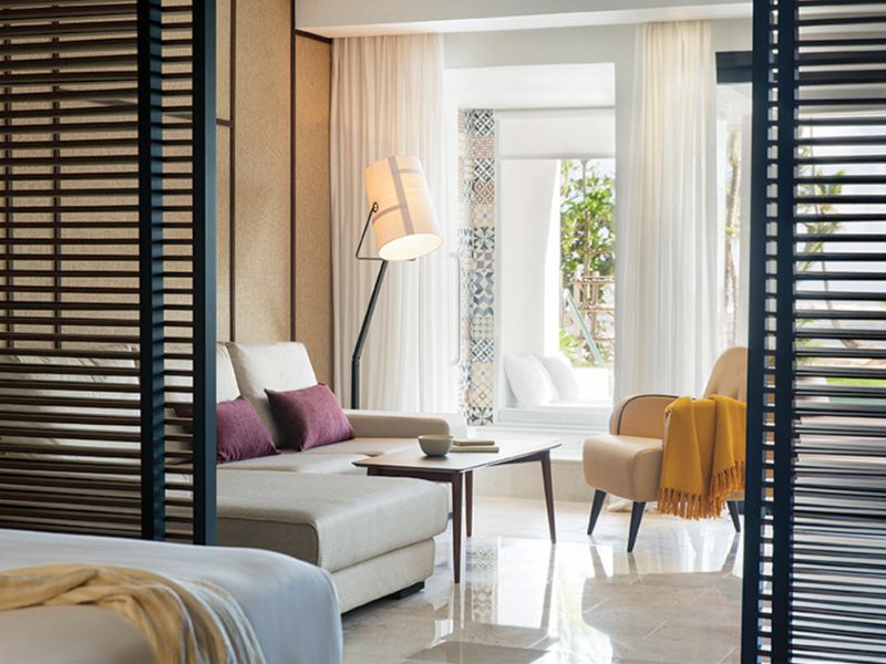 Beachfront Honeymoon Suite Living Area