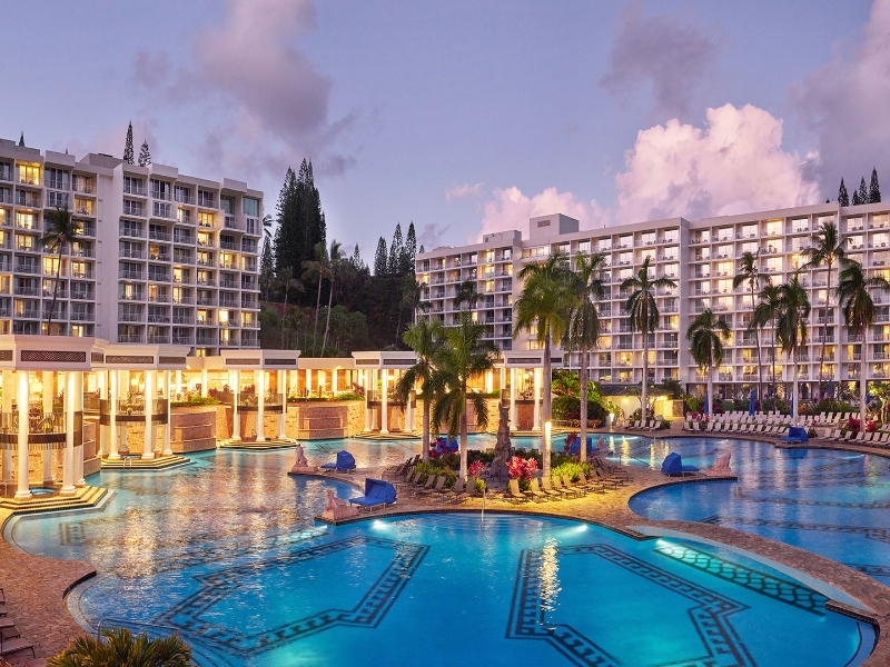 Exterior Outdoor Pool and Hotel Twilight