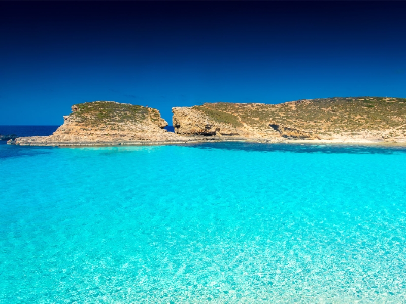 Blue Lagoon in Comino Island Malta