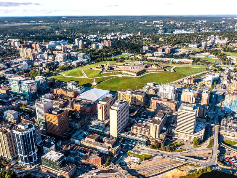 Aerial View Downtown Halifax