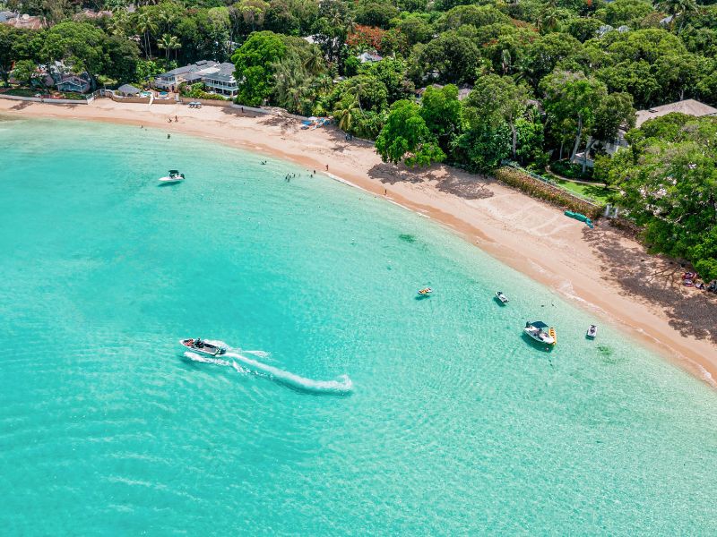 Beach and boats in Barbados