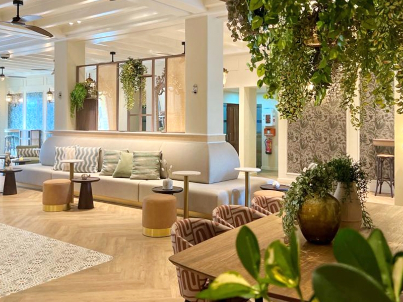 Hotel lobby sitting area