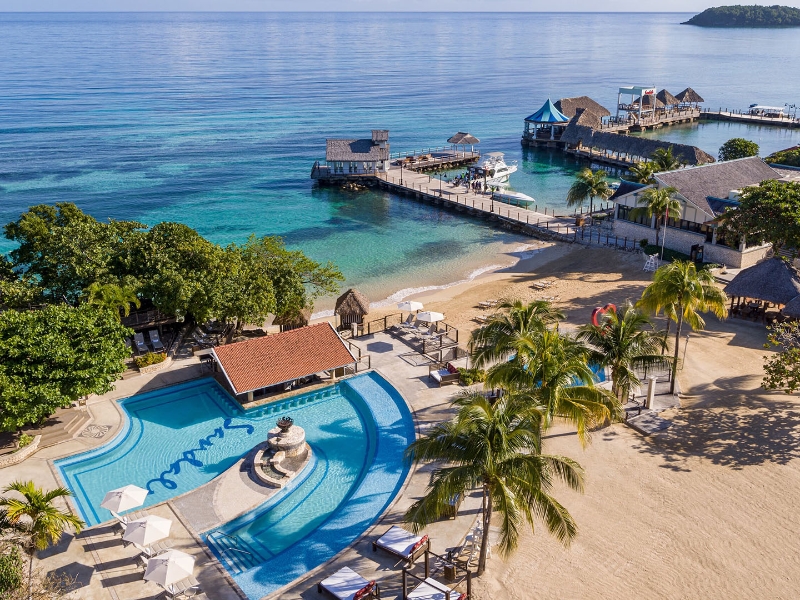 Beach front Pier Aerial