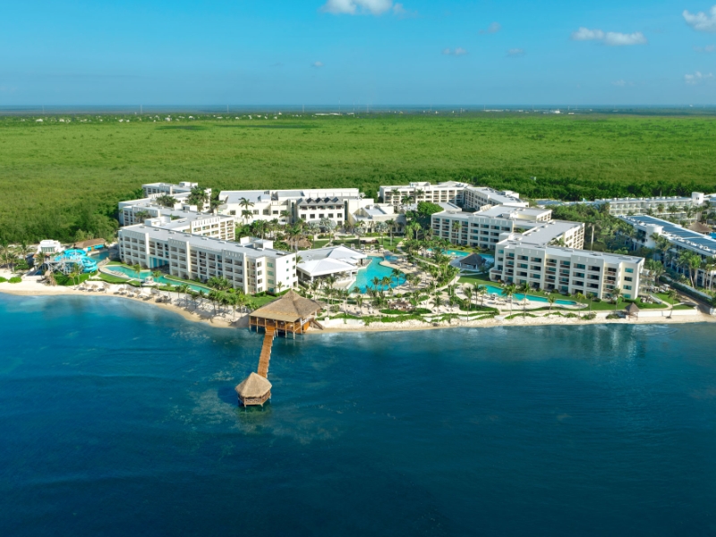 Vue aérienne de Dreams Puerto Morelos