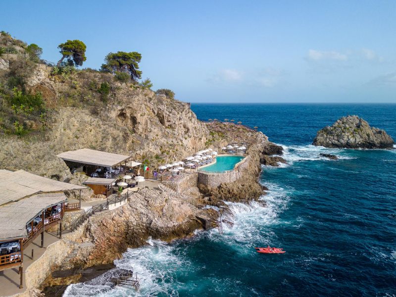 Pool Restaurant Aerial View