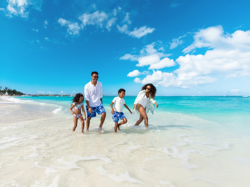 Family on the beach