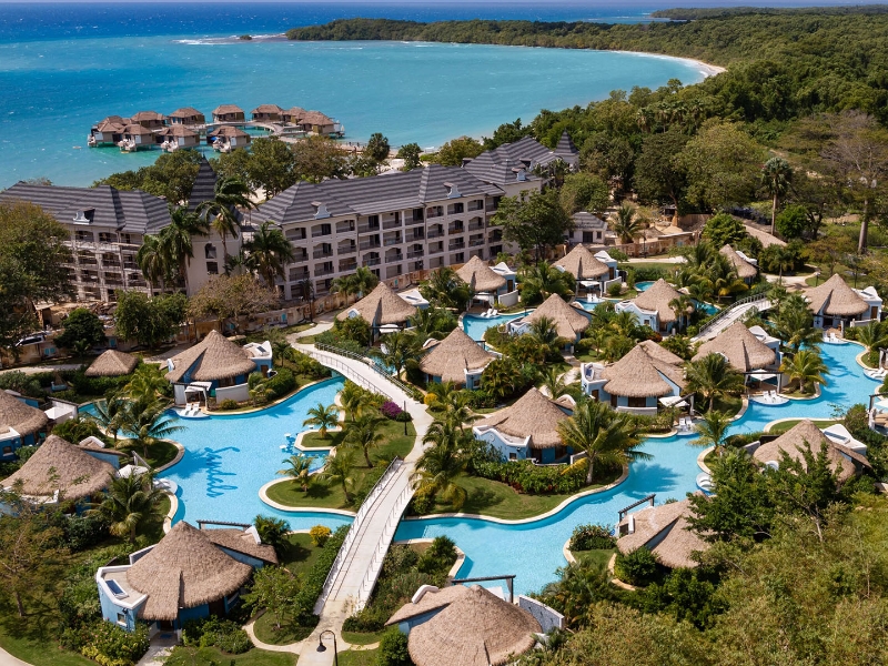 Aerial Rondovals Over Water Villas 1