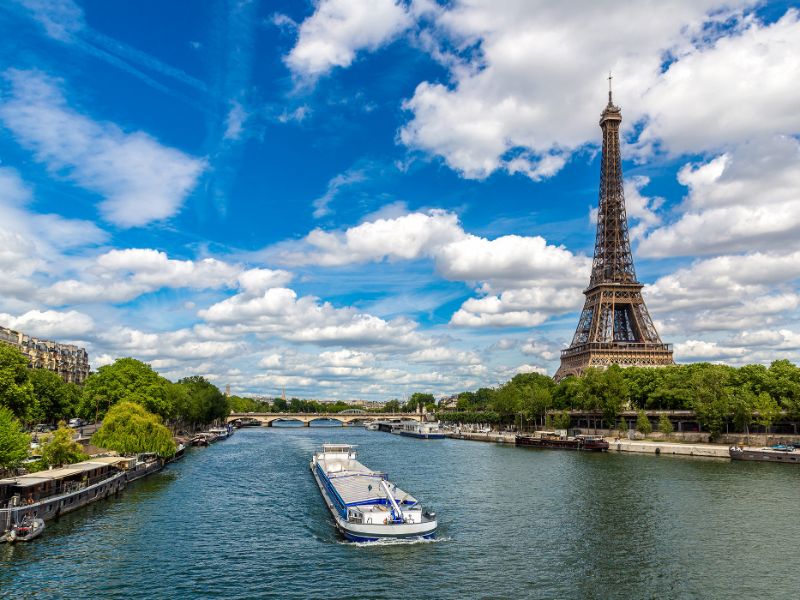 Seine River Eiffel Tower