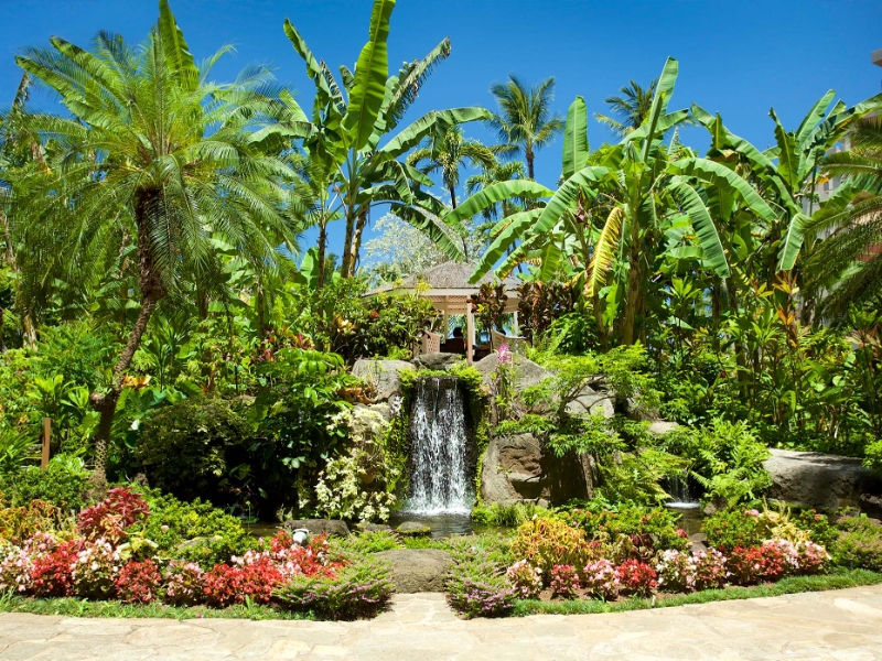 Waterfall and Gazebo