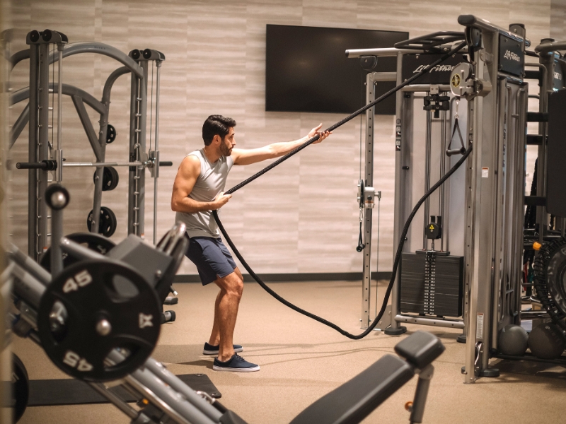 Fitness Studio Working Out