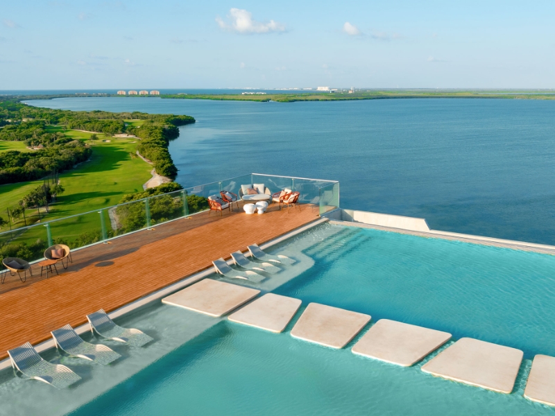 Aerial Rooftop Pool