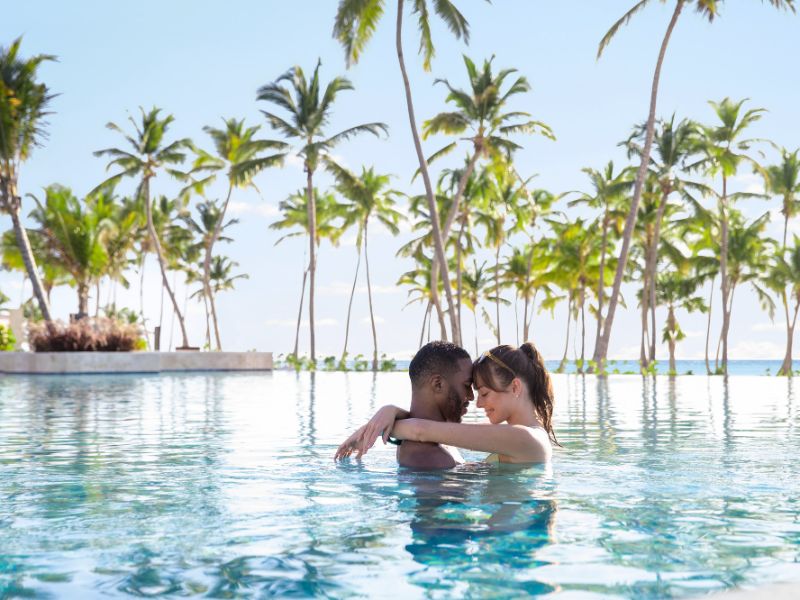 Couple in pool at Hyatt Zilara Cap Cana