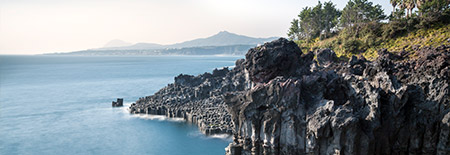 South Korea - Jeju Island Cliffs.